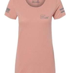 GLOCK LADIES "GLOCK GIRL FLAG TEE" SHORT SLEEVE MED PINK