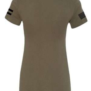 GLOCK LADIES "GLOCK GIRL FLAG TEE" SHORT SLEEVE LG MIL GRN