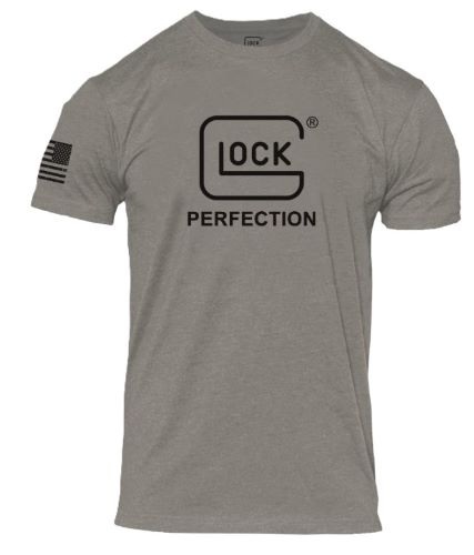 GLOCK PERFECTION TEE SHORT SLEEVE T SHIRT LG STONE GREY - Image 2