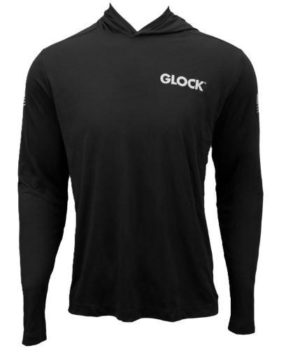 GLOCK HOODED PERFORMANCE LONG SLEEVE SHIRT XL BLACK - Image 2