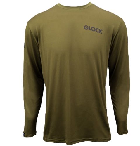 GLOCK PERFORMANCE LONG SLEEVE SHIRT LG MILITARY GREEN - Image 2