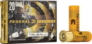 FEDERAL TRUBALL 20GA 2.75" 3/4OZ RIFLED SLUG 5RD 50BX/CS