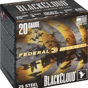 FEDERAL BLACK CLOUD 20GA 3" 1OZ #4 1350FPS 25RD 10BX/CS