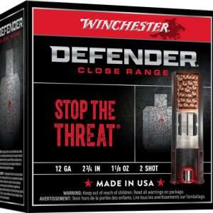 WINCHESTER DEFENDER 12GA 2.75" 1-1/8OZ #2 25RD 10BX/CS