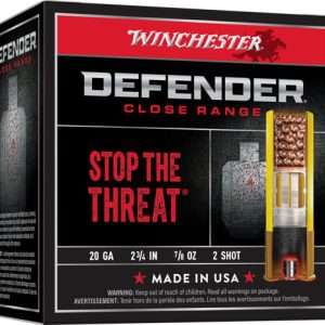 WINCHESTER DEFENDER 20GA 2.75" 7/8OZ #2 25RD 10BX/CS