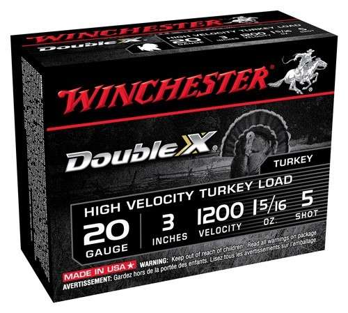 WINCHESTER DOUBLE-X 20GA 3" 1-5/16OZ #5 10RD 10BX/CS
