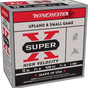 WINCHESTER SUPER-X 12GA 2.75" 1-1/4OZ #4 1450FPS 25RD 10BX/C