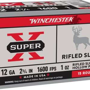 WINCHESTER SUPER-X 12GA 2.75" 1OZ SLUG 15RD 10BX/CS
