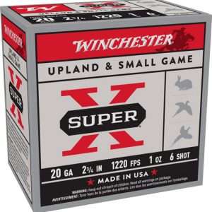 WINCHESTER SUPER-X 20GA 2.75" 1OZ #6 1220FPS 25RD 10BX/CS