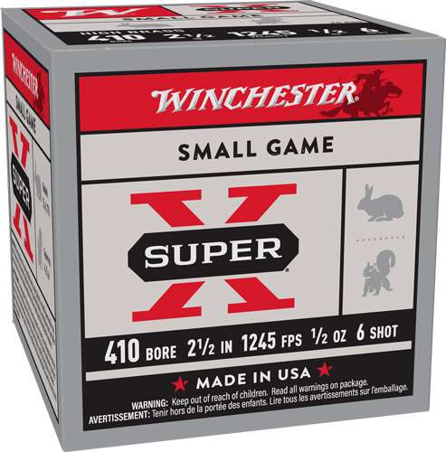 WINCHESTER SUPER-X 410 2.5" 1/2OZ #6 25RD 10BX/CS
