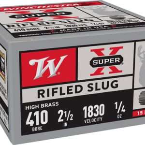 WINCHESTER SUPER-X 410 2.5" 1/5OZ RIFLED SLUG 15RD 10BX/CS