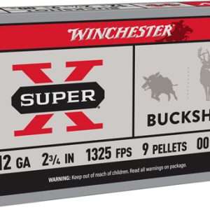 WINCHESTER SUPER-X 12GA 2.75" 00 BUCK 9 PELLETS 5RD 50BX/CS