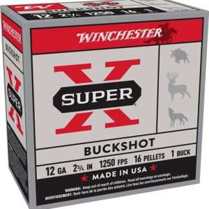 WINCHESTER SUPER-X 12GA 2.75" #1 BUCK 16 PELLET 25RD 10BX/CS