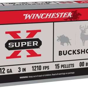 WINCHESTER SUPER-X 12GA 3" 00 BUCK 15 PELLETS 5RD 50BX/CS