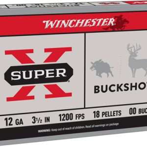 WINCHESTER SUPER-X 12GA 3.5" 00 BUCK 18 PELLETS 5RD 50BX/CS