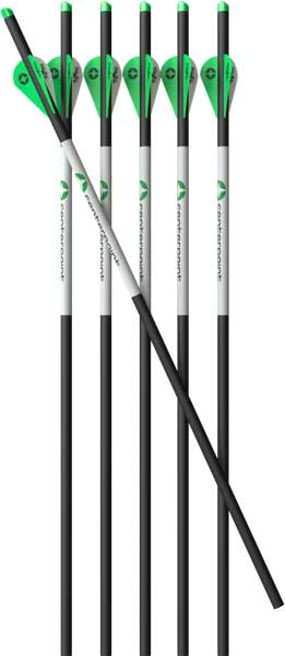 CENTERPOINT XBOW ARROW 20" CARBON 400GR HALF-MOON 6PK