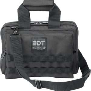 BULLDOG DELUXE 2 PISTOL RANGE BAG W/MOLLE BLACK