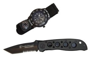 CBG S&W EXTREME OPS KNIFE/WATCH BLK