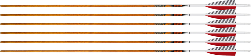 EASTON ARROW 6.5 CARBON LEGACY 500 4" FEATHER LEFT HELI. 6PK