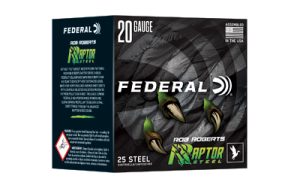 FED RAPTOR STEEL 20GA 3" 1OZ #2 25