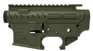 FAXON AR-15 X-TRA LITE RECEIVER SET OD GREEN STRIPPED