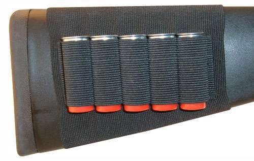 GROVTEC SHOTGUN SHELL HOLDER BUTTSTOCK SLEEVE OPEN STYLE BK