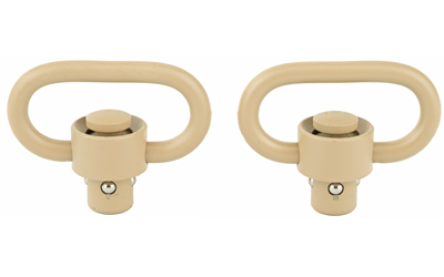 GROVTEC HD PUSH BUTTON SWIVELS CERAKOTE DESERT SND 1 1/4" 2PK