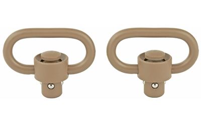 GROVTEC HD PUSH BUTTON SWIVELS CERAKOTE FDE 1 1/4" 2-PACK