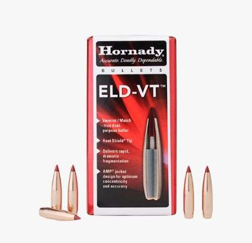 HORNADY BULLETS 22 CAL .224 69GR. ELD-VT 100CT 25BX/CS