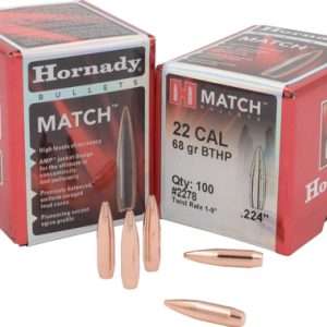 HORNADY BULLETS 22 CAL .224 68GR JHP-BT 100CT 40BX/CS