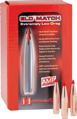 HORNADY BULLETS 6.5MM .264 140GR ELD-M MATCH 100CT 15BX/C
