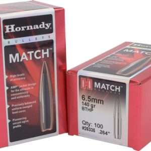 HORNADY BULLETS 6.5MM .264 140GR BTHP MATCH 100CT 15BX/CS