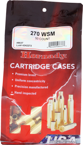 HORNADY UNPRIMED CASES 270 WSM 50 PACK 5PK/CS