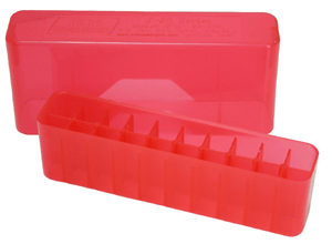 MTM AMMO BOX MEDIUM RIFLE 20 ROUNDS SLIP TOP STYLE SMK GREY