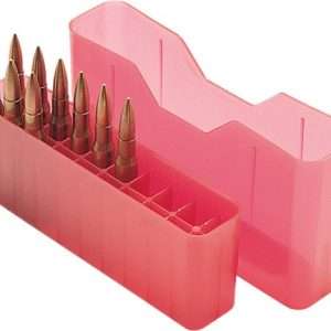 MTM AMMO BOX MEDIUM RIFLE 20-ROUNDS SLIP TOP STYLE CLRED