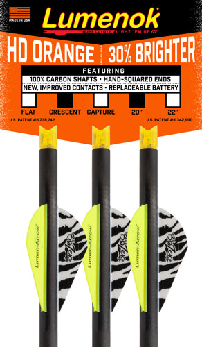 LUMENOK XBOW ARROW 20" CARBON HD ORANGE CRESCENT NOCK 3PK - Image 2