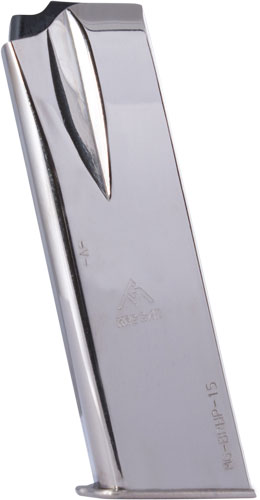 MEC-GAR MAGAZINE BROWNING HP 9MM LUGER 15RD FLUSH NICKEL