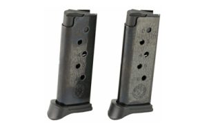 MAG RUGER LCP 380ACP 6RD BL W/EX 2PK