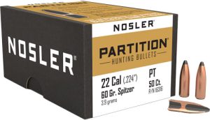 NOSLER BULLETS 22 CAL .224 60GR PARTITION 50CT