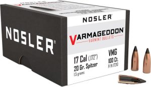 NOSLER BULLETS 17 CAL .172 20GR VARMAGEDDON TIPPED 100CT