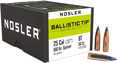 NOSLER BULLETS 25 CAL .257 100GR BALLISTIC TIP 50CT - Image 2