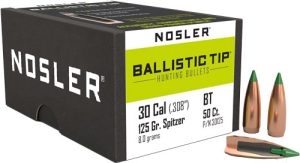 NOSLER BULLETS 30 CAL .308 125GR BALLISTIC TIP 50CT