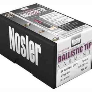 NOSLER BULLETS 20 CAL .204 32GR BALLISTIC TIP 100CT