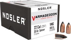 NOSLER BULLETS 22 CAL .224 35GR VARMAGEDDON TIPPED 100CT