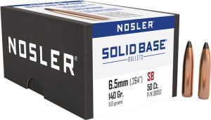 NOSLER BULLETS 6.5MM .264 140GR SOLID BASE SP 50CT