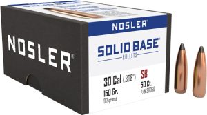 NOSLER BULLETS 30 CAL .284 150GR SOLID BASE SP 50CT