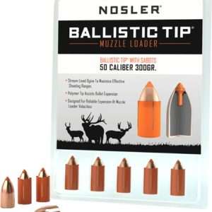 NOSLER BULLETS MZ 50 CAL 300GR BALLISTIC TIP 15CT