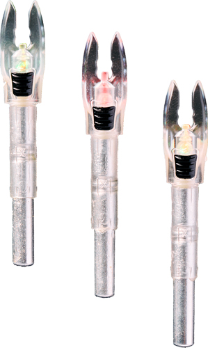 NOCKTURNAL SHIFT LIGHTED NOCK UNIVERSAL RED/GREEN STROBE 3PK