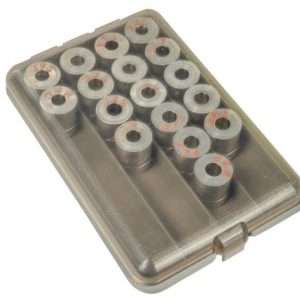MTM POWDER & SHOT BUSHING BOX CLEAR CLEAN ID SNAP LID