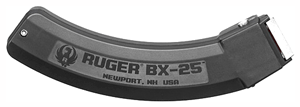 RUGER MAGAZINE 10/22 22LR 25RD BLACK POLYMER